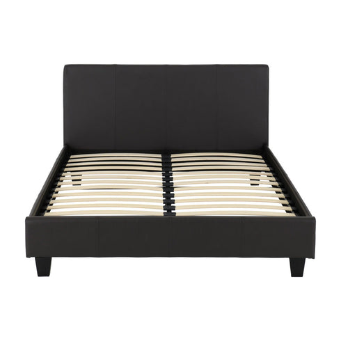 Prado 4FT Bed - Brown Faux Leather